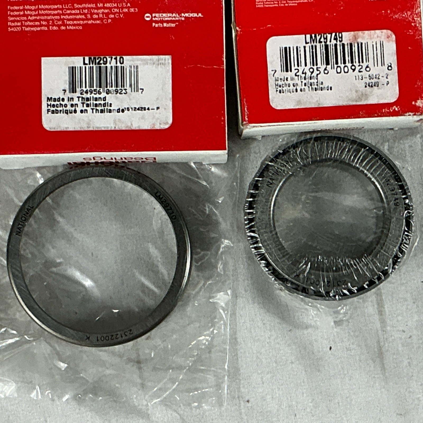 2 Parts LM29749 & LM29710 Tapered Roller Bearing Cone and Cup Set Federal-Mogul