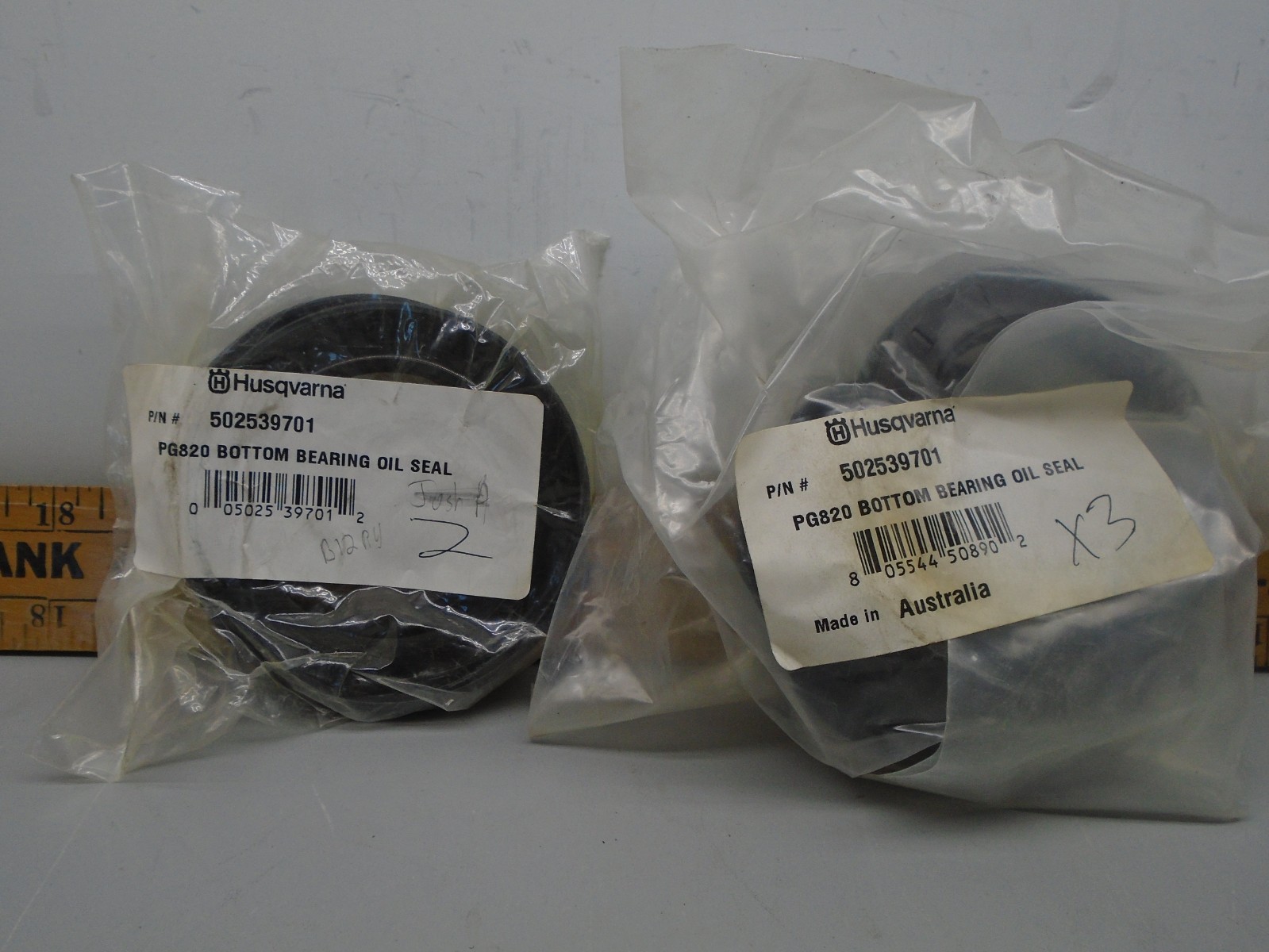 Qty 5 New old Stock Husqvarna 502539701 PG820 Bottom Bearing OIl Seal N372