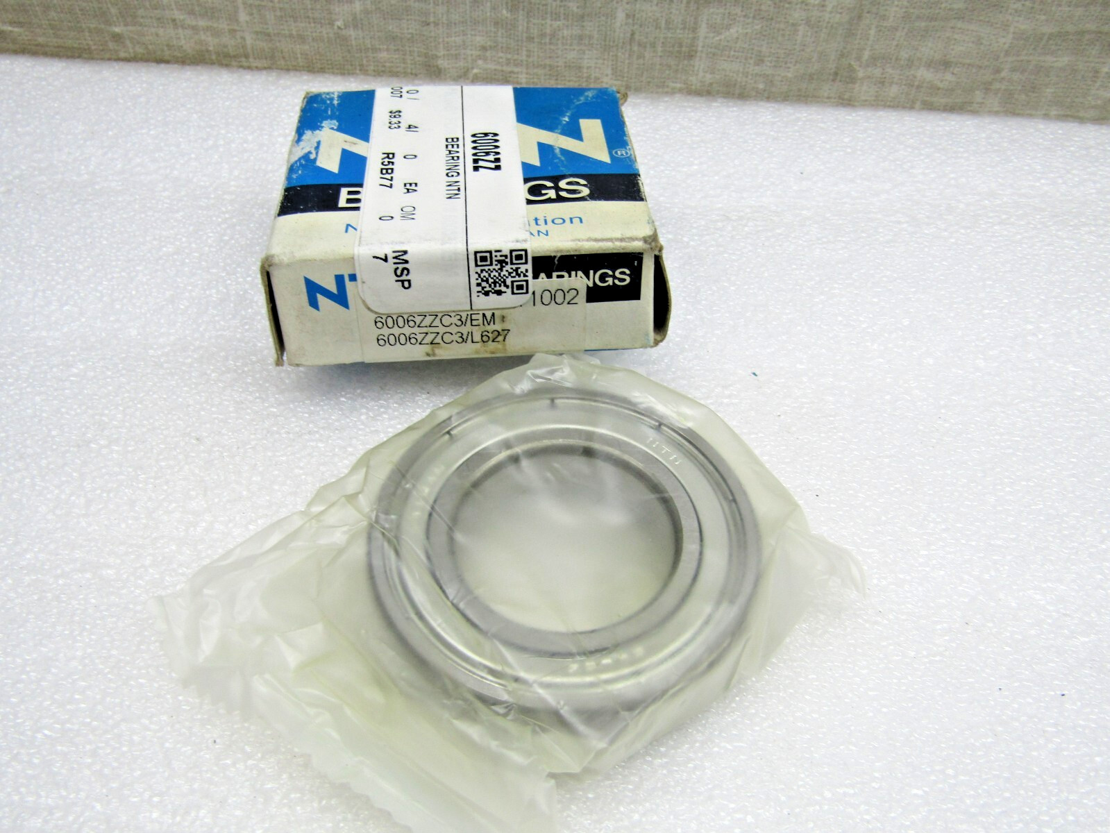 NTN 6006-ZZ C3 30mm X 55mm X 13mm Shielded Bearing