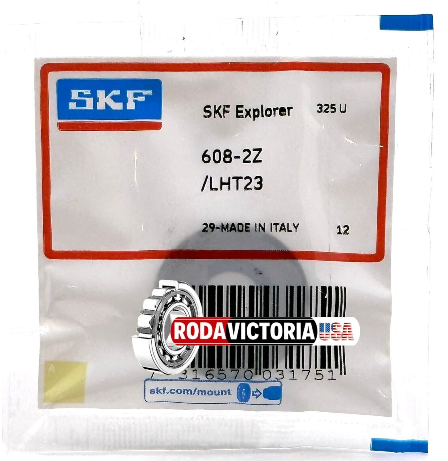 SKF 608 ZZC3/LHT23 DEEP GROOVE BALL BEARING, METAL SHIELDED 8x22x7mm