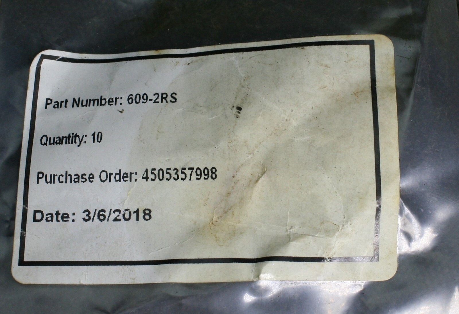 LOT of 10 Generic 609 2RS Deep Groove Bearing 9mm Bore NEW
