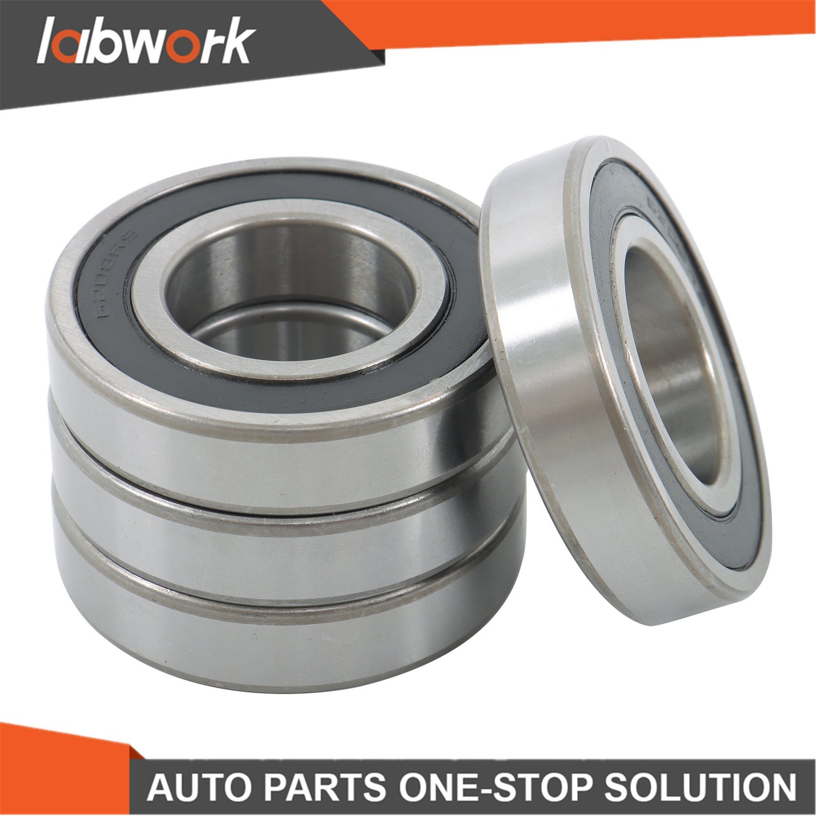 Labwork 6208-2RS Deep Groove Bearings 4pcs 40mm x80mm x18mm Rubber Sealed