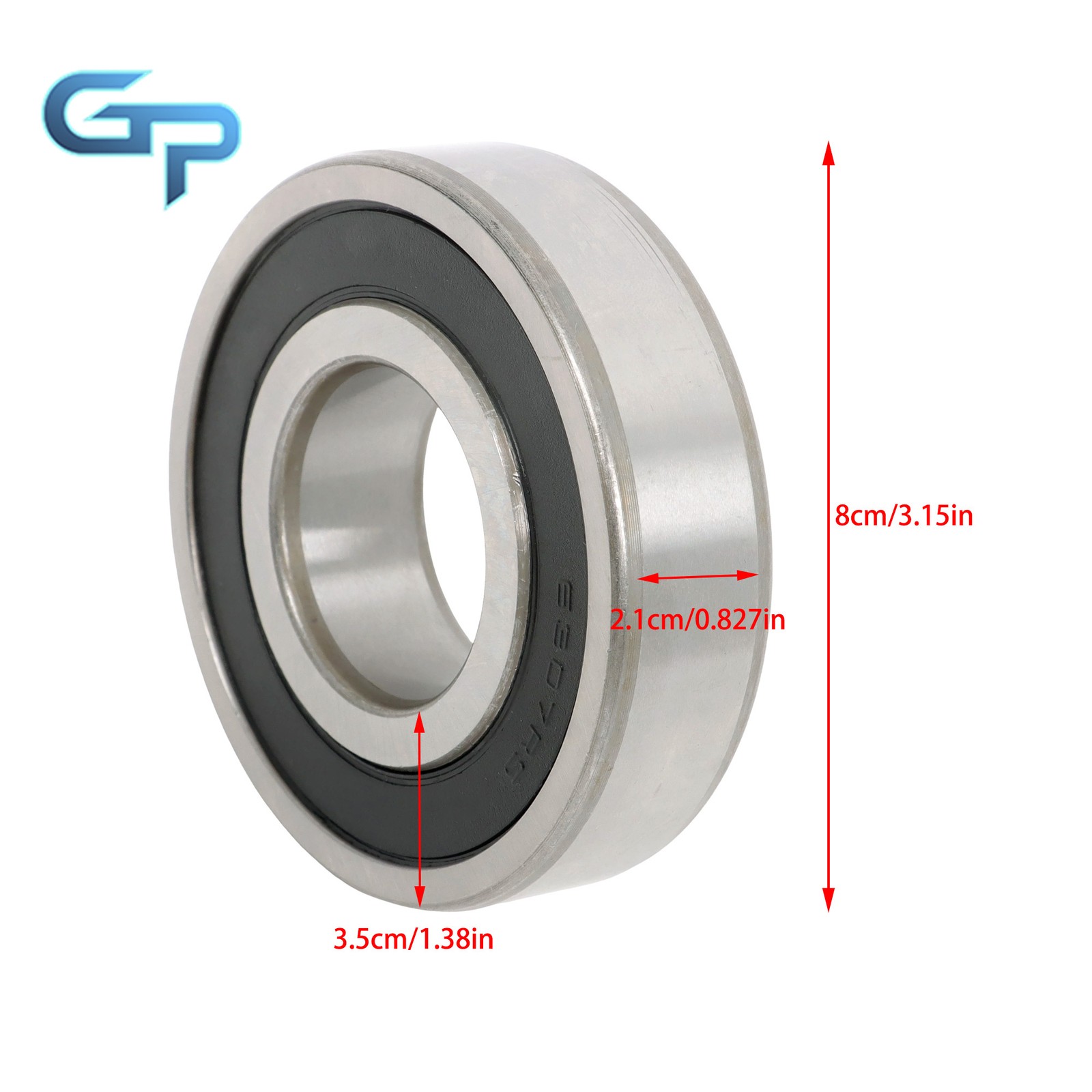 6307 2RS Double Sealed Ball Bearing 35x80x21mm 2 Pieces Low Friction