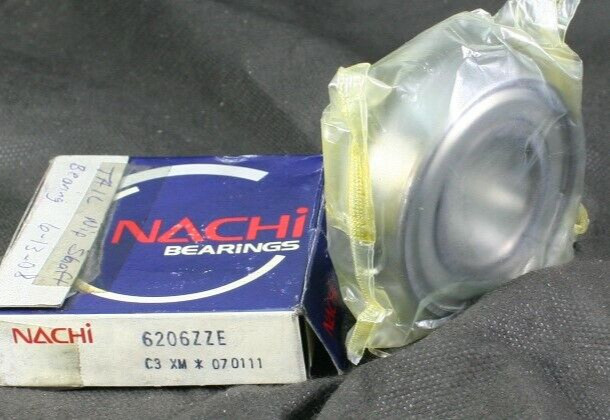 One (1) Nachi 6206 ZZE C3 XM 070111 Deep Groove Bearing 30 MM ID NEW