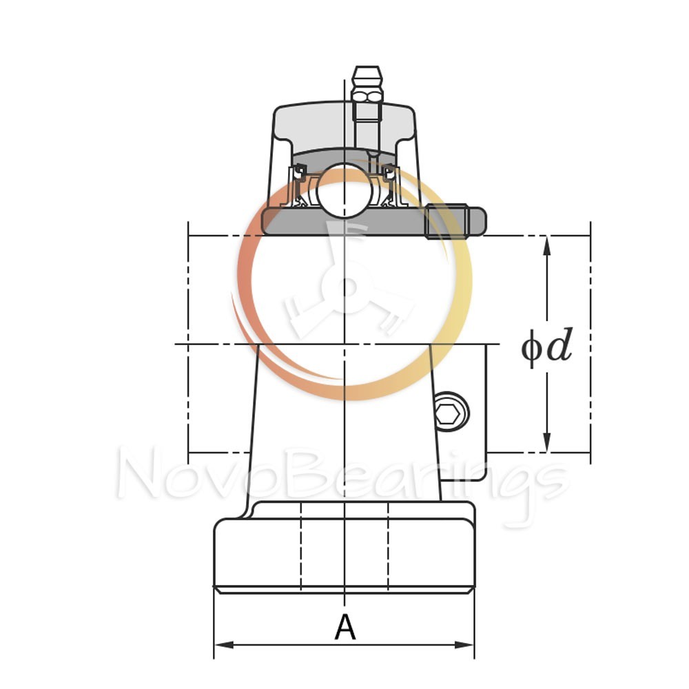 UCP212-39 Plummer block housing unit for 61,913 mm shaft (138×241 mm) by SNR