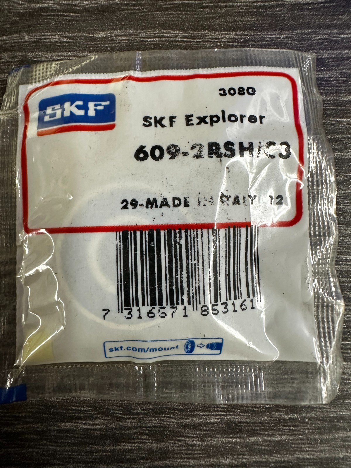 609-2RSH/C3 SKF Deep Groove Ball Bearing 9 mm ID