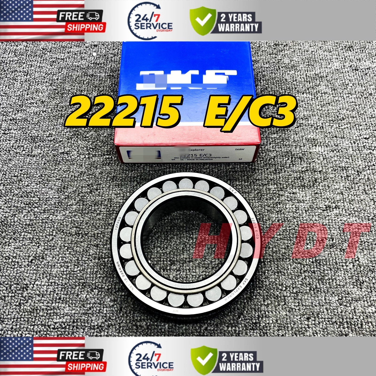 NEW For SKF SPHERICAL ROLLER BEARING FOR SKF 22215 E C3 75x130x31 (mm)