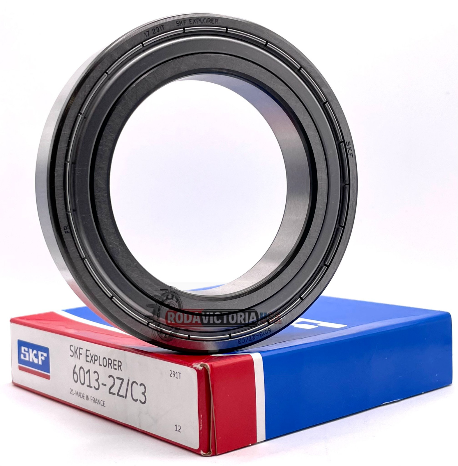 SKF 6013 ZZ C3 DEEP GROOVE BALL BEARING, METAL SHIELDED 65x100x18 mm