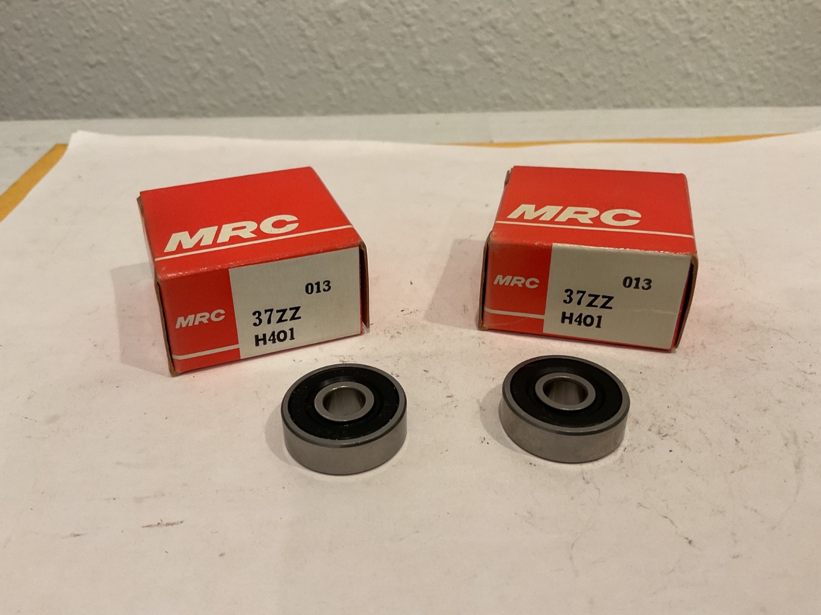 New Qty (2) MRC 37ZZ Deep Groove Bearing, 7mm ID, 22mm OD, 7mm Width