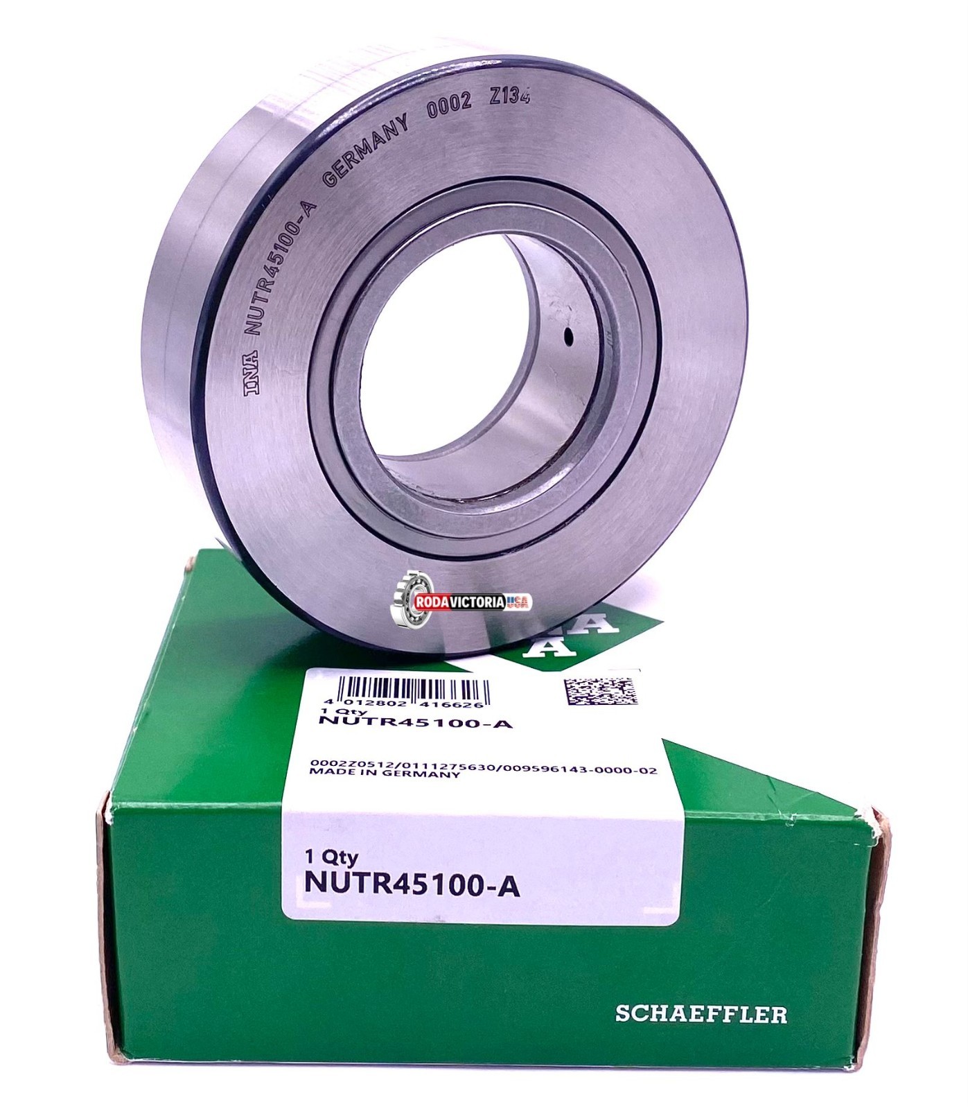 INA NUTR45100 Track Roller, Yoke Type, Unsealed, Metric, Steel 45x100x32x30 mm
