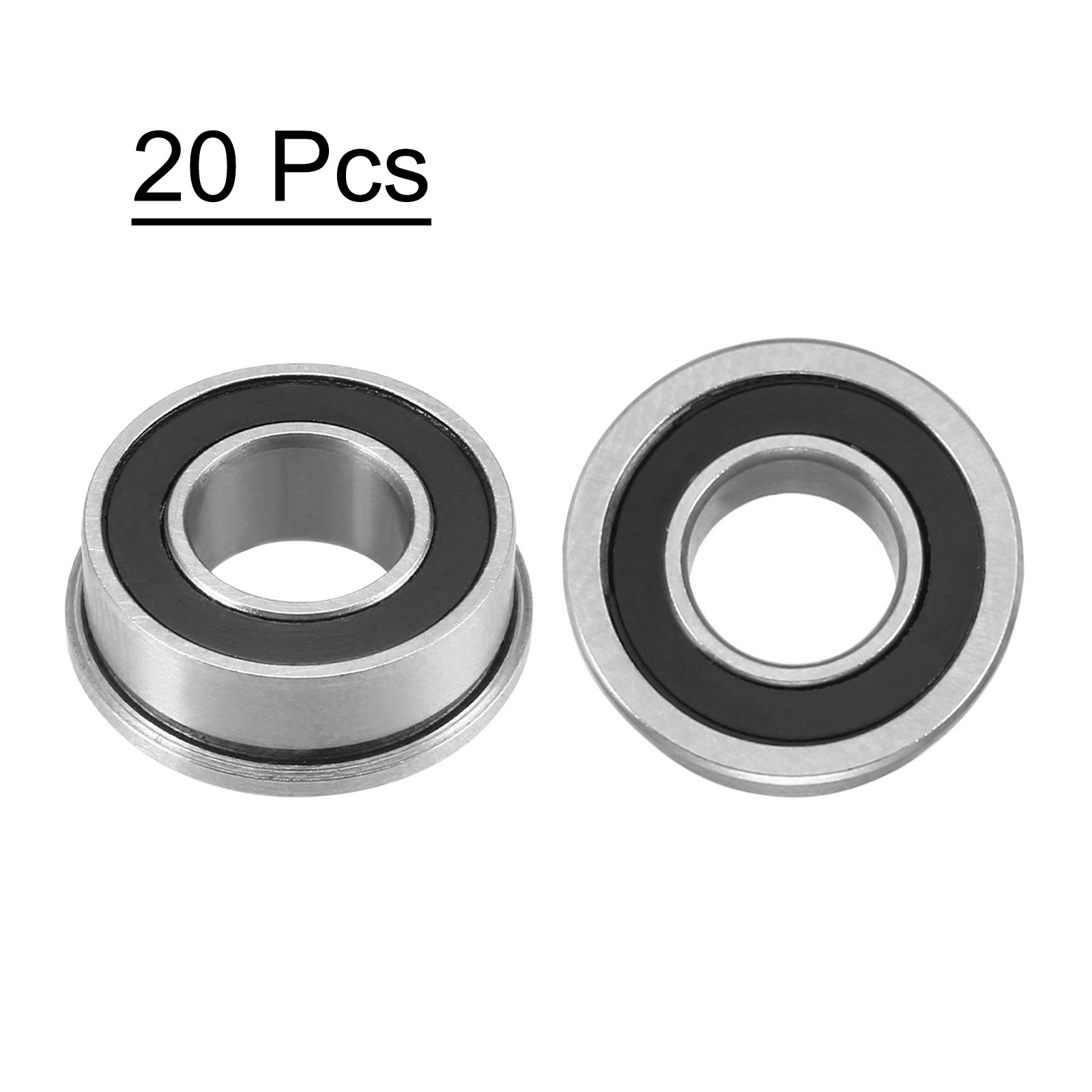 FR188-2RS Flanged Ball Bearing 1/4×1/2×3/16 Inch Double Sealed, 20pcs
