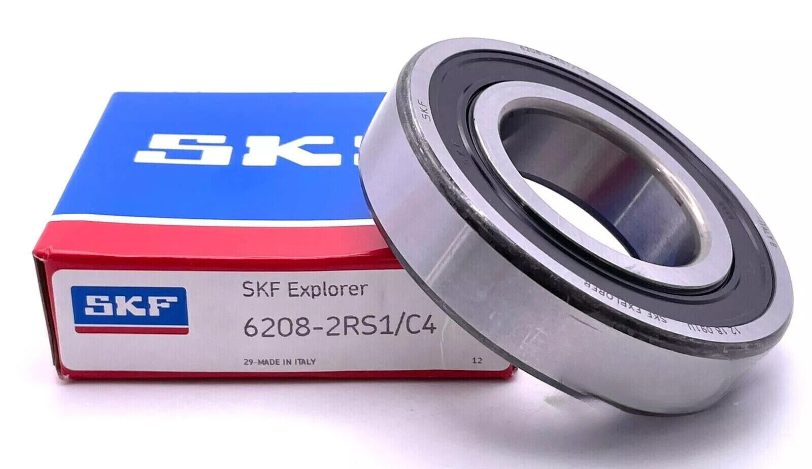 SKF 6208 2RS1 C4 DEEP GROOVE BALL BEARING, RUBBER SEALED 40x80x18 mm NEW