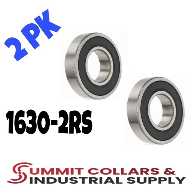1630-2RS Ball Bearing Rubber Sealed 3/4″ x 1-5/8″ x 1/2″ (Qty 2)