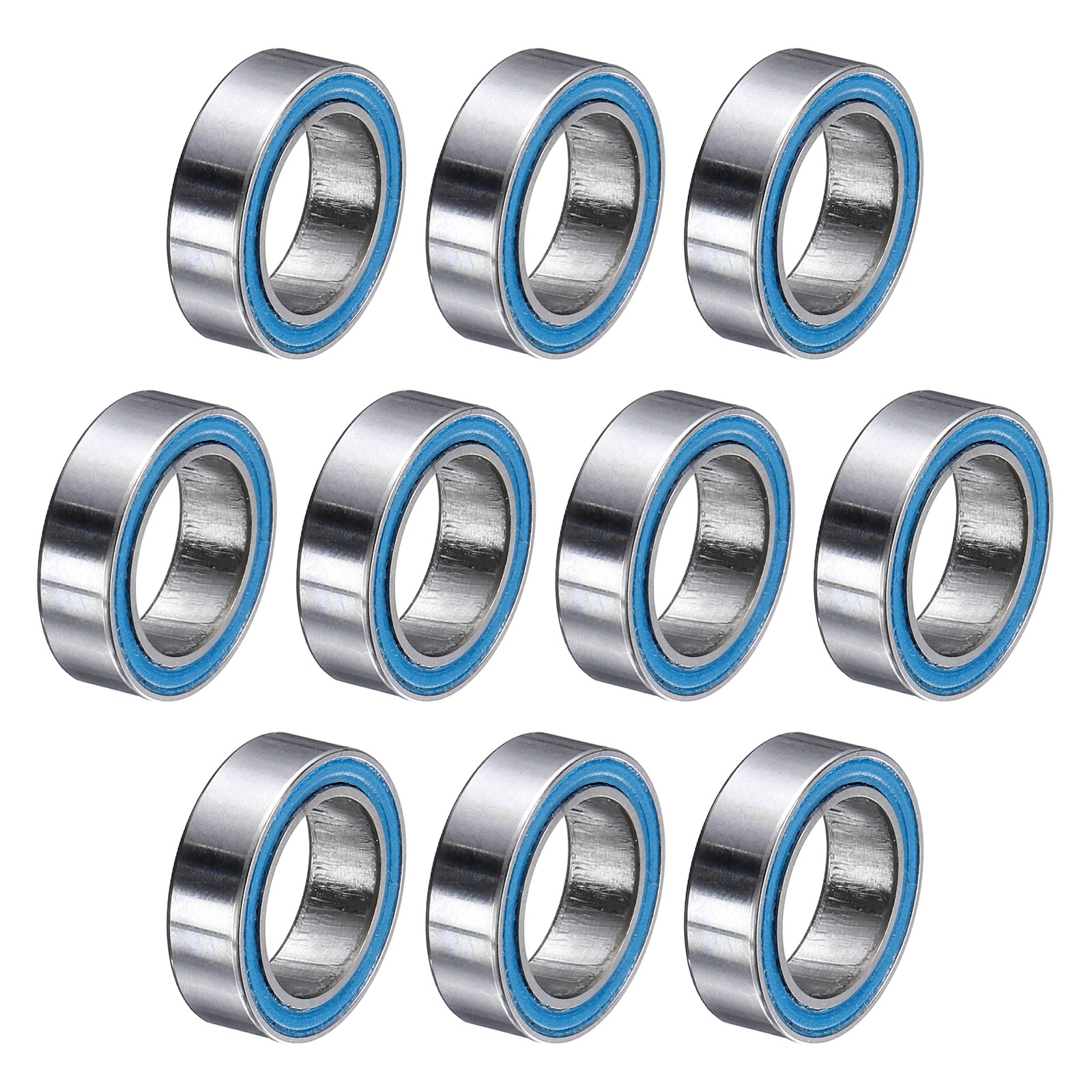 10Pcs MR128-2RS Deep Groove Bearing, 8x12x3.5mm Double Sealed Chrome Steel P5