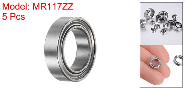 5pcs MR117ZZ Bearings 7x11x3mm Chrome Steel Mini Bearing Double Shielded ABEC3