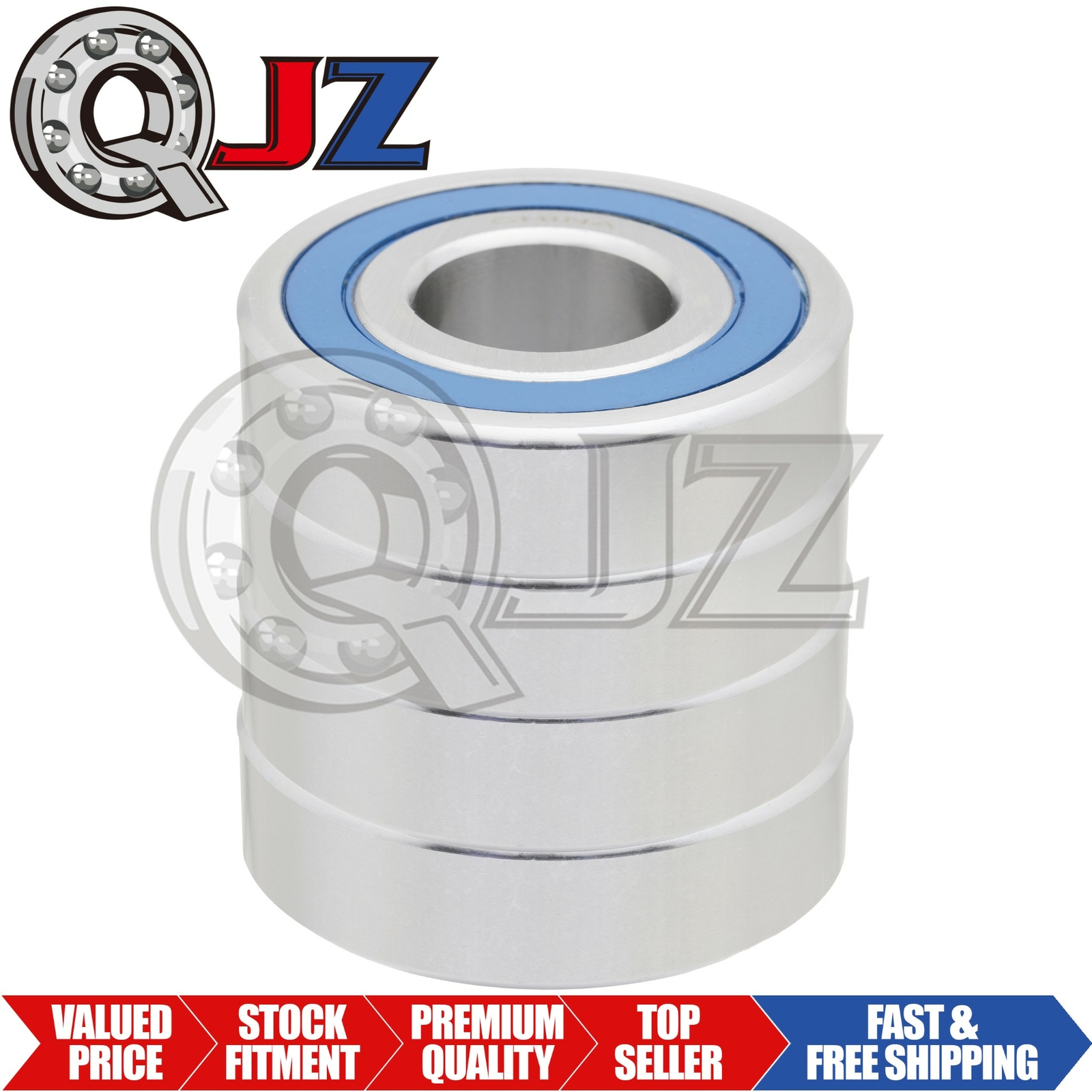 [4-Pack] S6307-2RS Ball Bearing 35mm x 80mm x 21mm Rubber Seal Stainless Steel