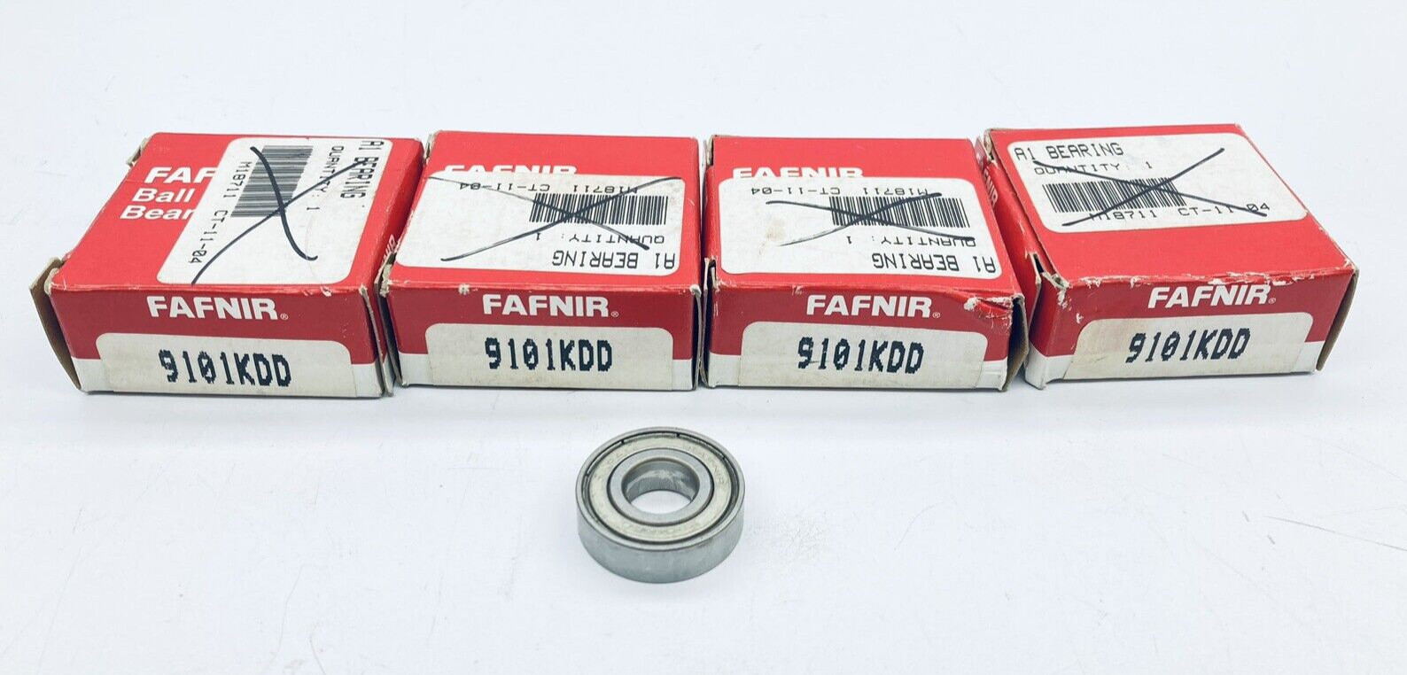 LOT OF 4 FAFNIR 9101KDD DEEP GROOVE BALL BEARING 12mmID 28mmOD 8mmWIDE