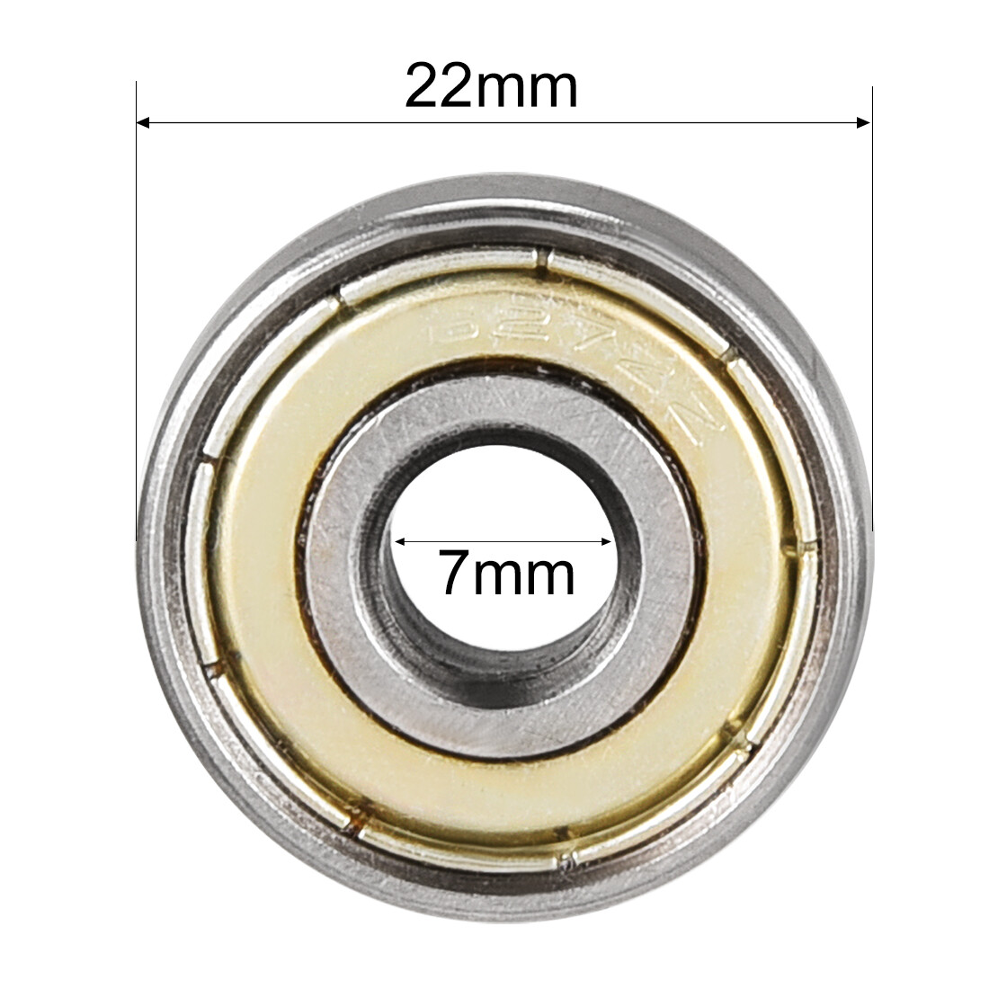 20pcs Deep Groove Ball Bearing 627ZZ Double Shield Carbon Steel Bearings