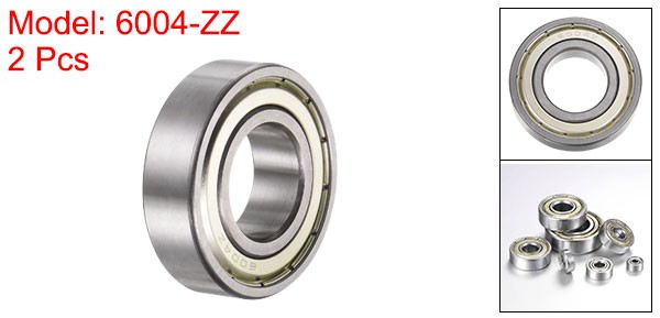 6004ZZ Deep Groove Ball Bearings 20x42x12mm Chrome Steel ABEC3 Z3 2pcs
