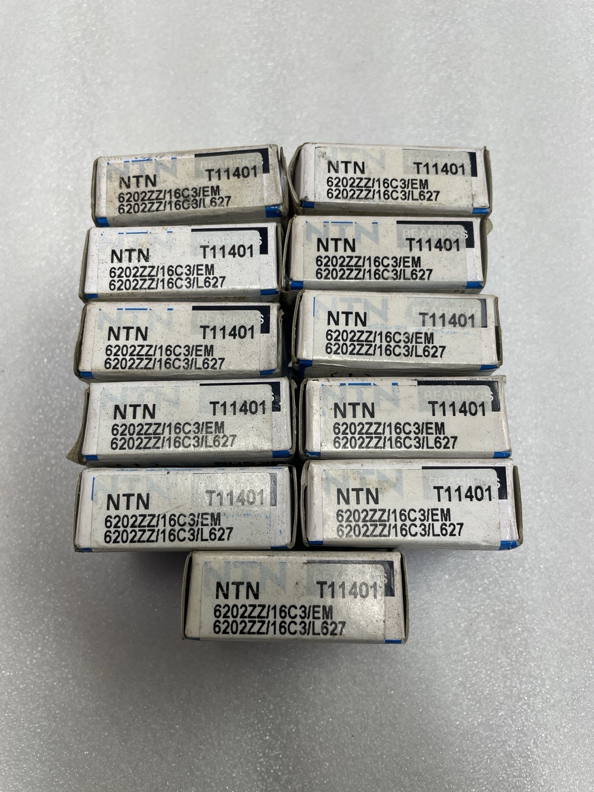 (11 Pcs) New NTN 6202ZZ/16C3/EM Bearings 16x35x11mm Double Shielded