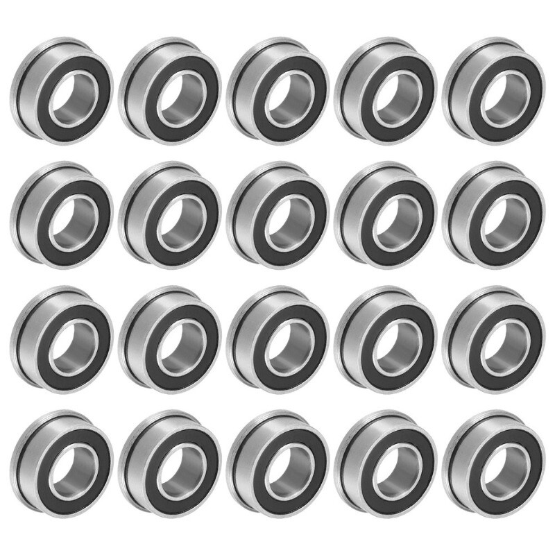 FR188-2RS Flanged Ball Bearing 1/4×1/2×3/16″ Sealed Steel Flange Bearings 20pcs