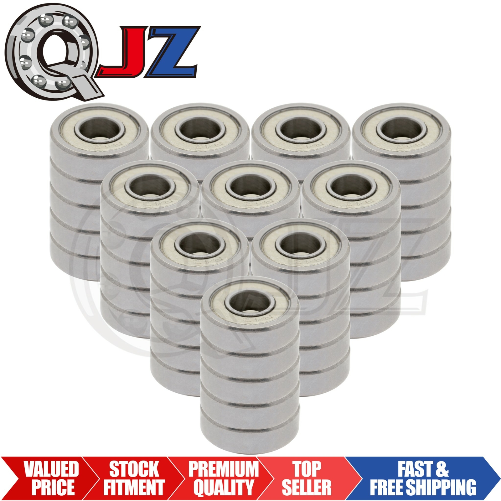 [Qty.50] R4-ZZ Miniature Radial Ball Bearing [0.25″ Bore x 0.625″ OD x 0.196″ W]