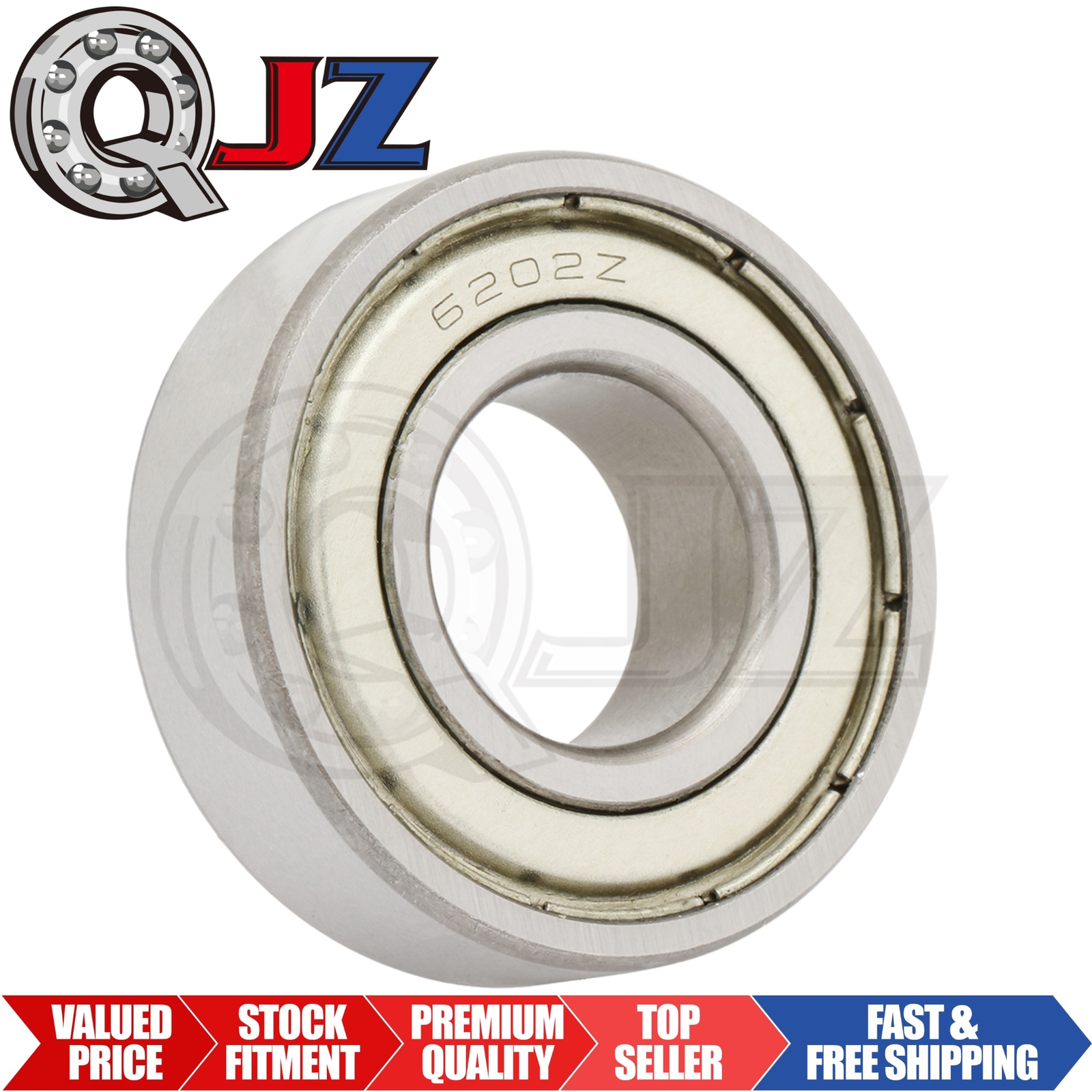 [Qty.1] 6202-ZZ-16 Deep Groove Radial Ball Bearing [16mm ID x 35mm OD x 11mm W]