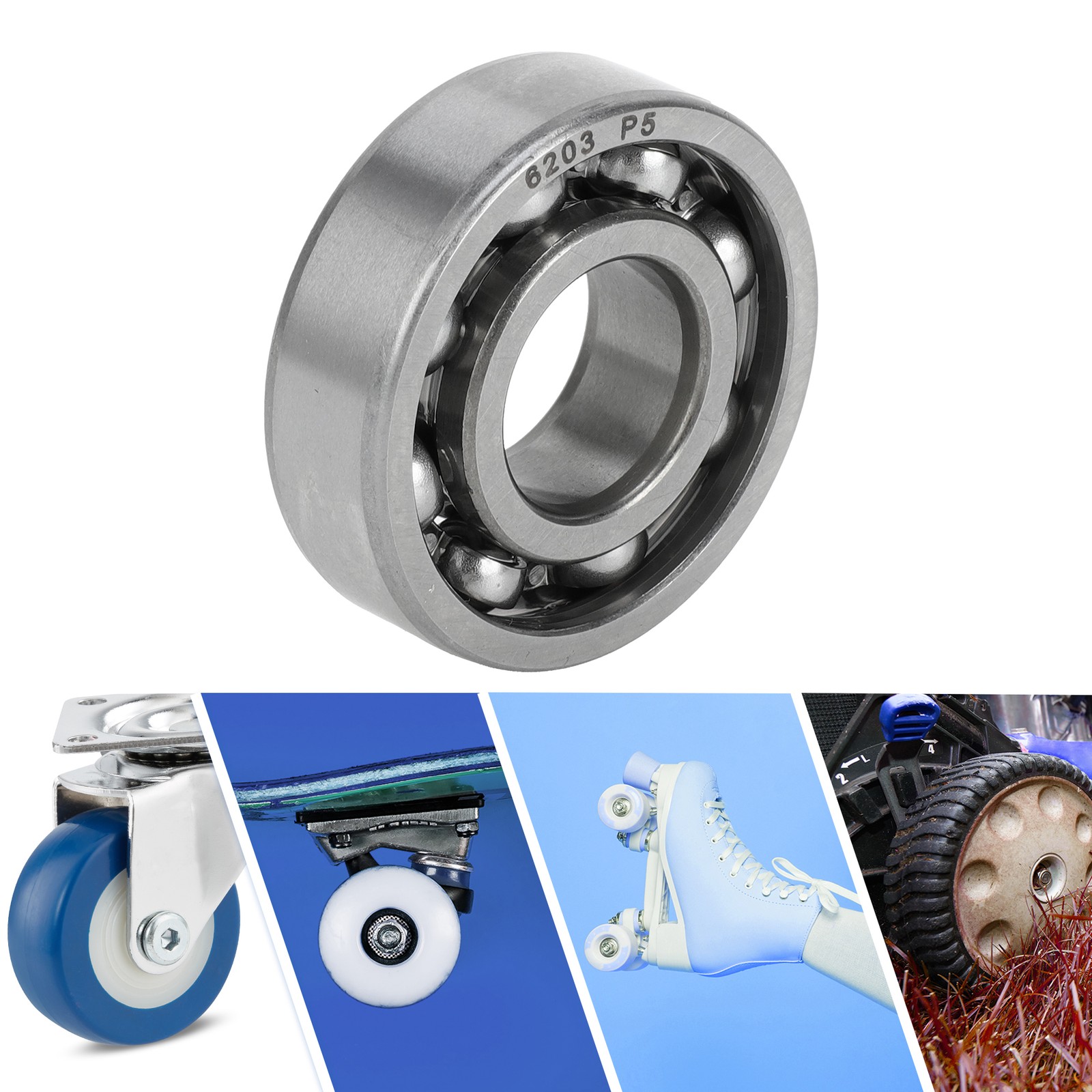 6203 & Deep Groove Ball Bearings 17x40x12mm 1 Pc Scooter Skateboard Wheel