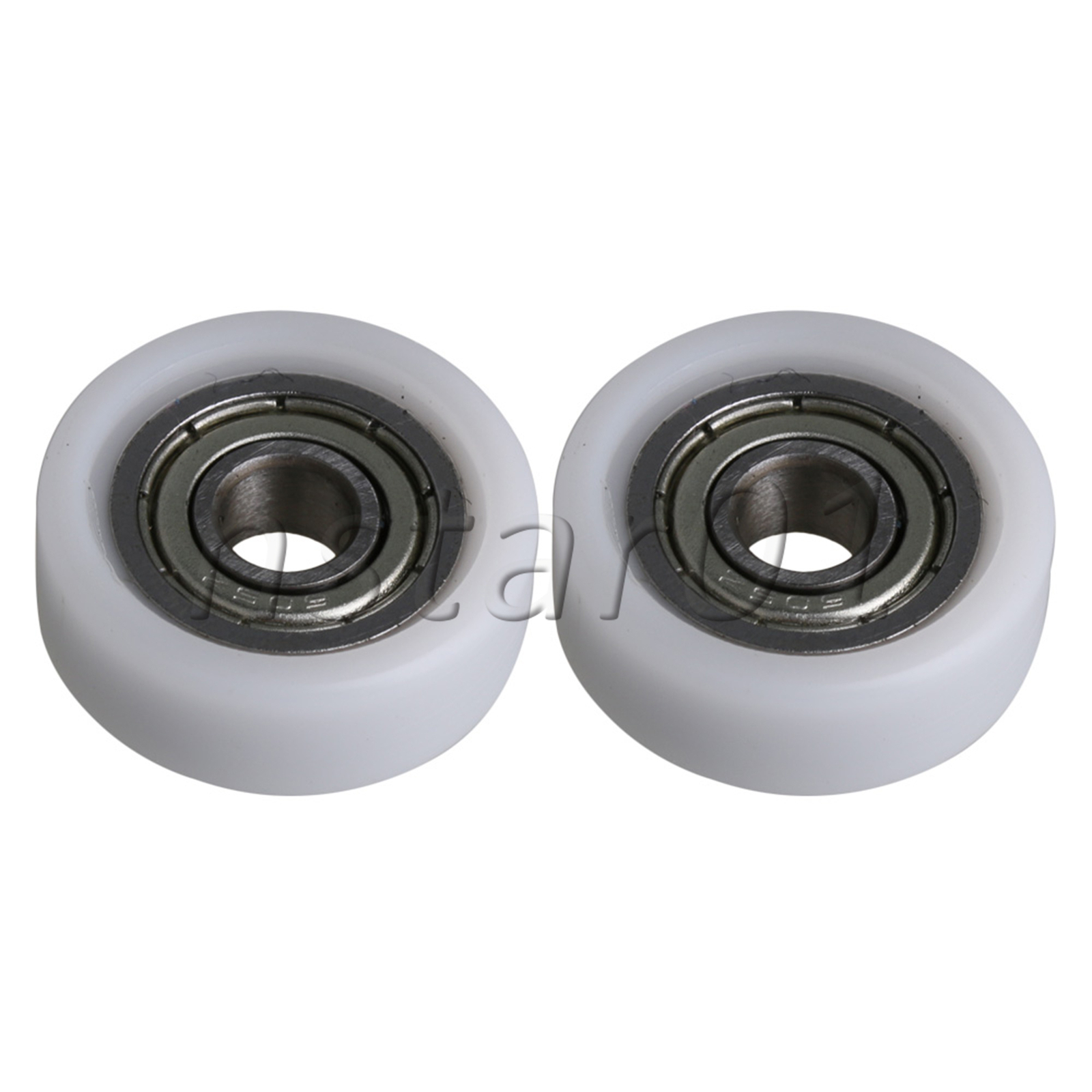 Round Nylon Pulley Wheels Roller Bearing for Slide Window Door Set of 12 White