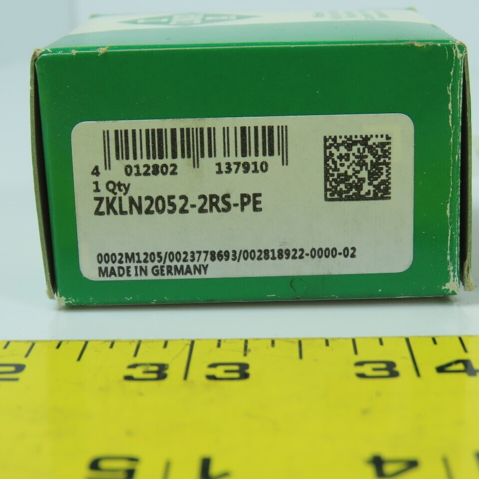 INA ZKLN2052-2RS-PE Angular Contact Ball Bearing 20mm Bore 52mm OD NEW
