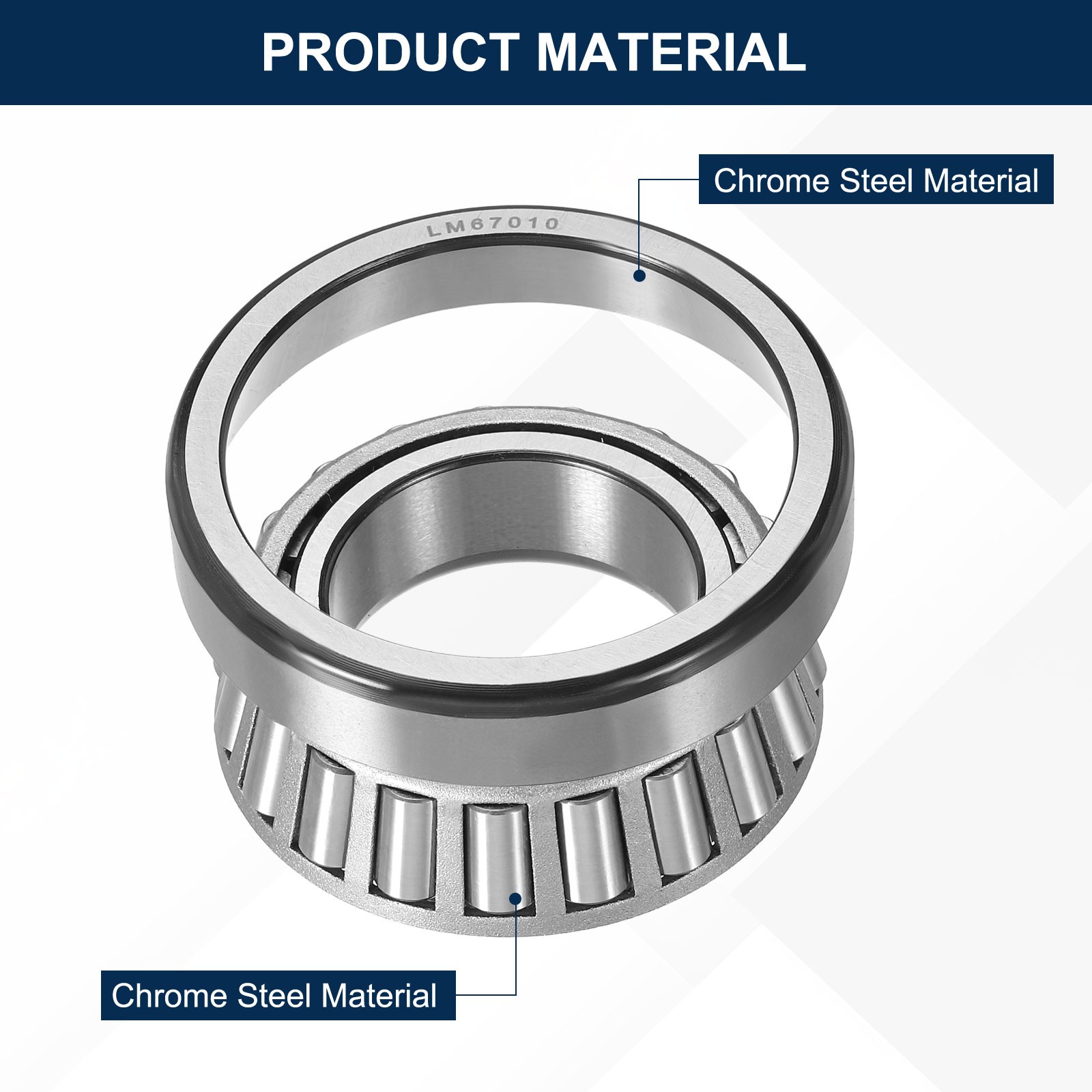 LM67049A/LM67010 Tapered Roller Bearing Cone and Cup 1.25″ Bore x 2.328″ OD P6