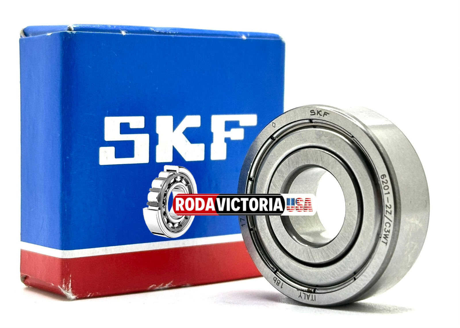 SKF 6201 ZZ/C3 WT BALL BEARING, METAL SHIELDED +70 to +160 °C 12x32x10 mm