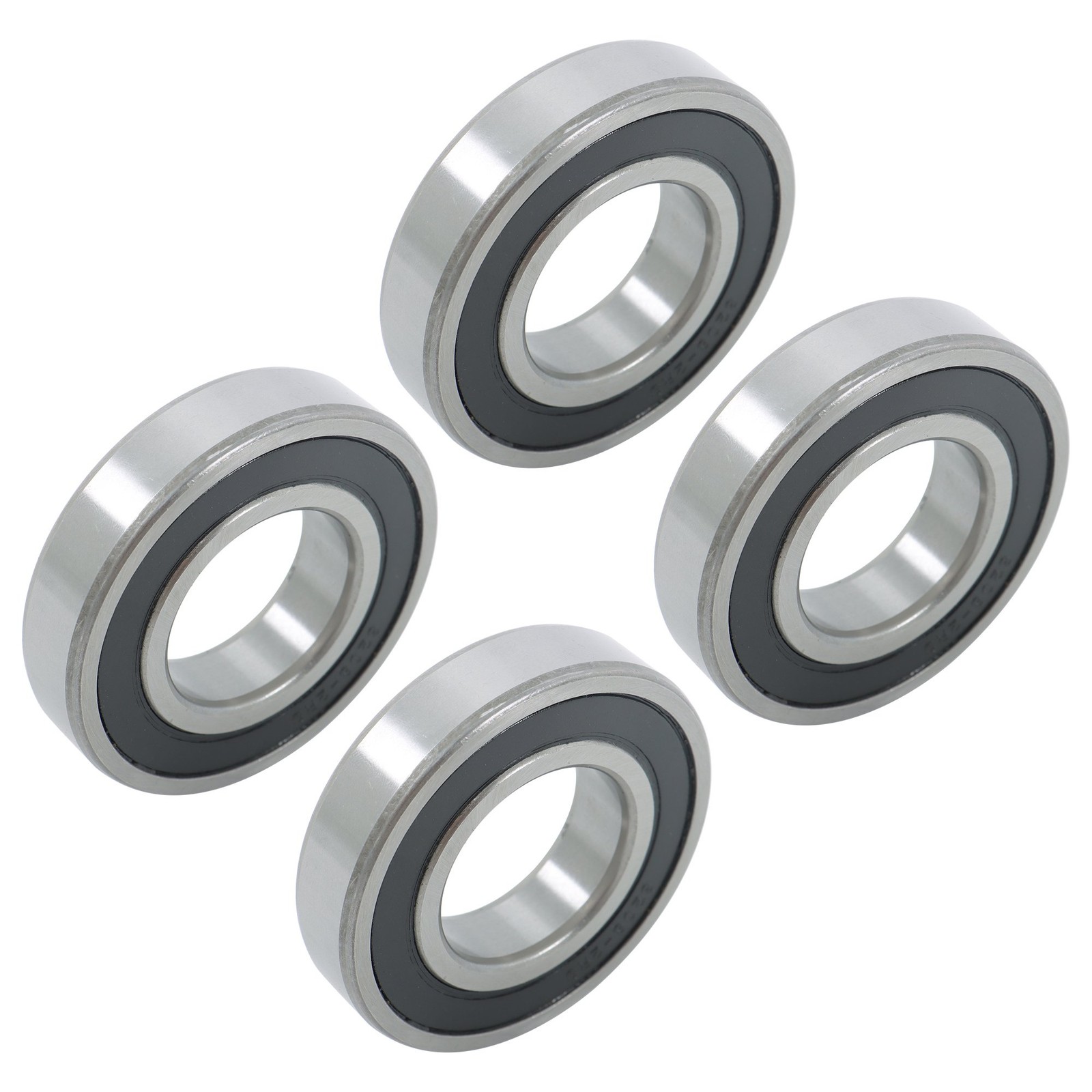 4Pcs 6208-2RS Deep Groove Ball Bearings 40mm Inner Dia 80mm OD 18mm Bore Sealed