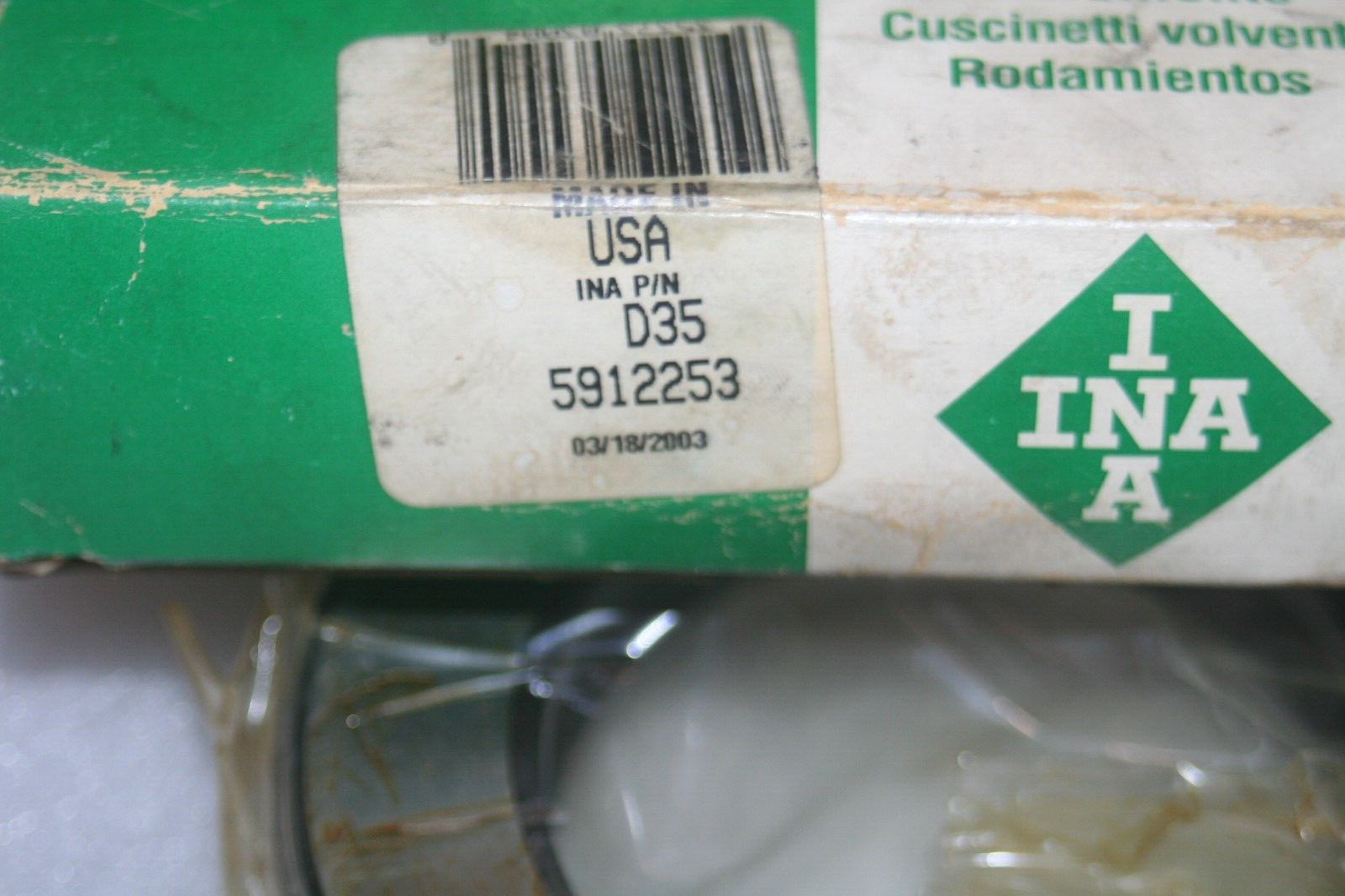 INA D35 Thrust Bearing ID 2 5/8, OD 4 3/8, Width 1″, 5912253 * NEW *