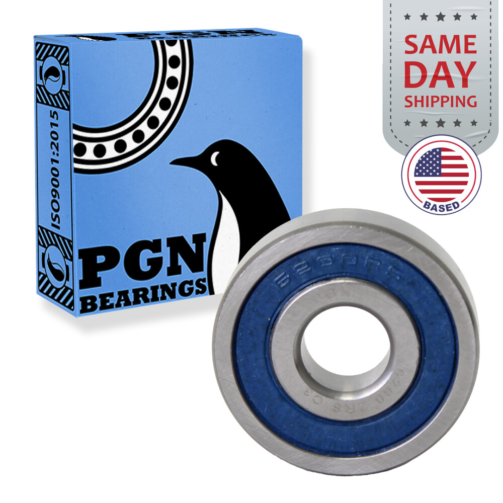 (30) 6200-2RS Premium Rubber Seal Ball Bearing C3 EMQ, 10x30x9, 6200 2RS 6200rs