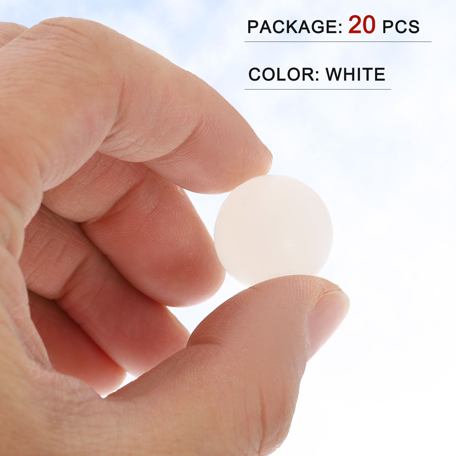 20pcs PP Plastic Bearing Balls 3/4″ (19.05mm) Solid Plastic Ball, White