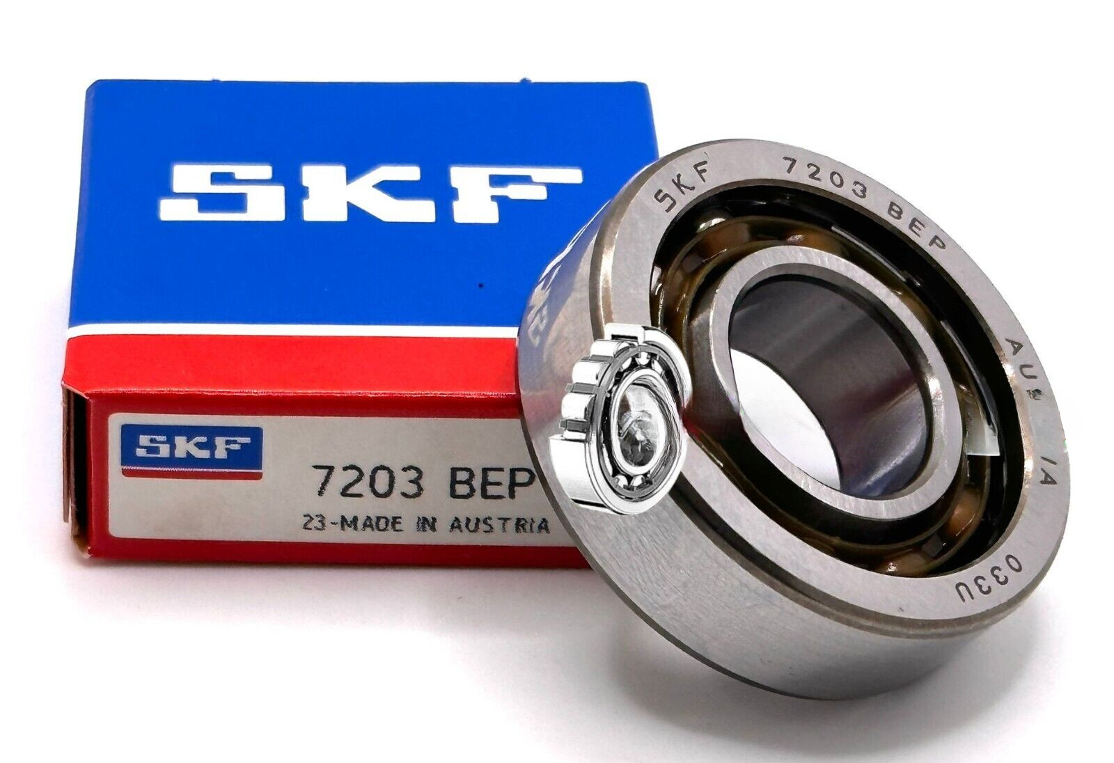 NEW SKF 7203 BEP ANGULAR CONTACT BEARING MADE IN AUSTRIA A642 17x40x12 mm