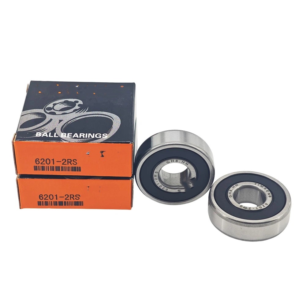 2PC Brand FOR TIMKEN 6201-2RS 12X32X10MM Double Rubber Seal Ball Bearings NEW