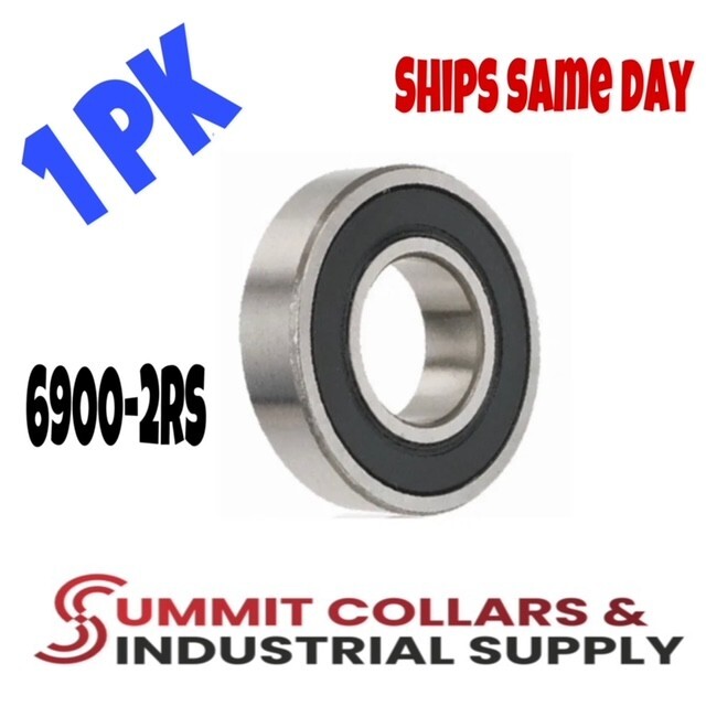 6900-2RS Ball Bearing Supreme Rubber Sealed 10x22x6 mm (Qty 1)