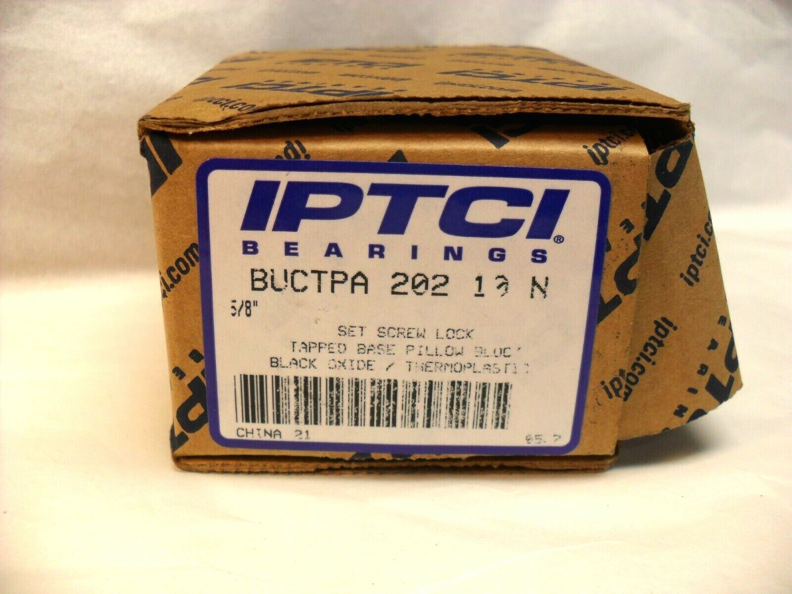IPTCI BUCTPA 202 10 N – 5/8″ Thermoplastic Tapped Base Pillow Blocks NIB