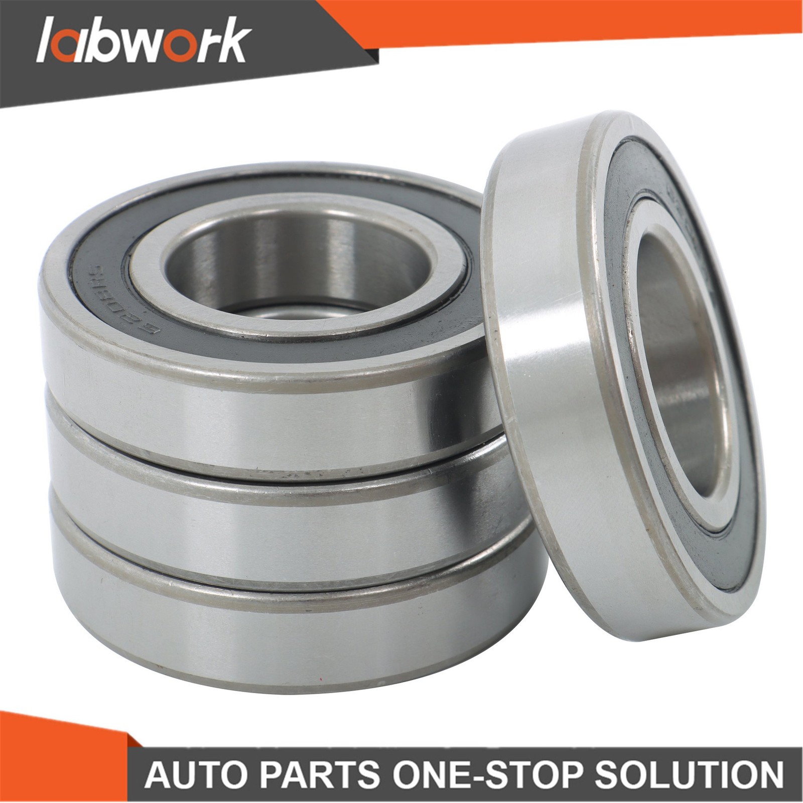 Labwork 6208-2RS Deep Groove Bearings 4pcs 40mm x80mm x18mm Rubber Sealed