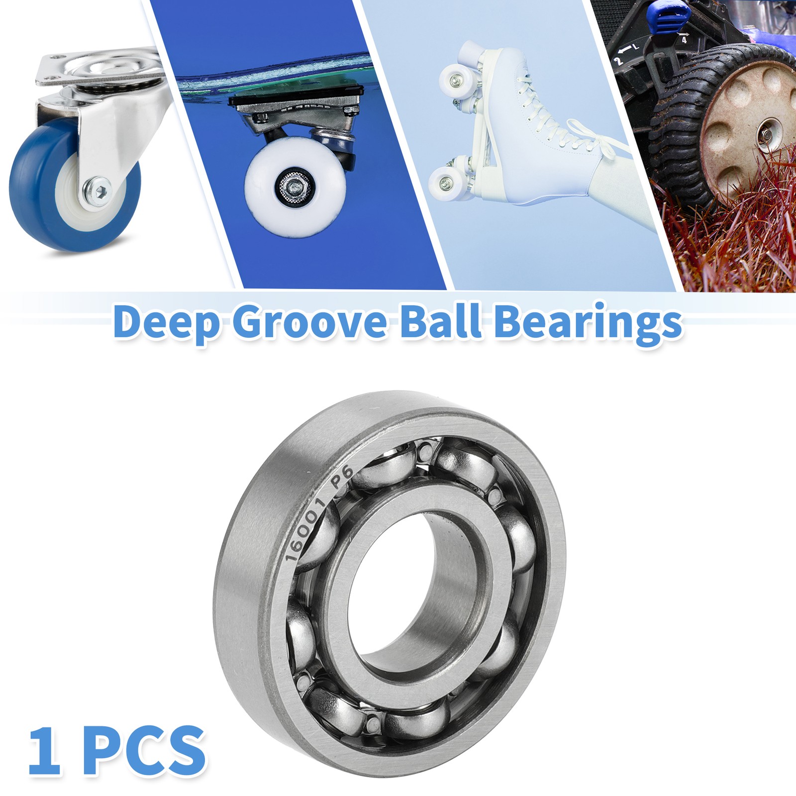 16001 Deep Groove Ball Bearings 12x28x7mm 1 Pc Scooter Skateboard Wheel