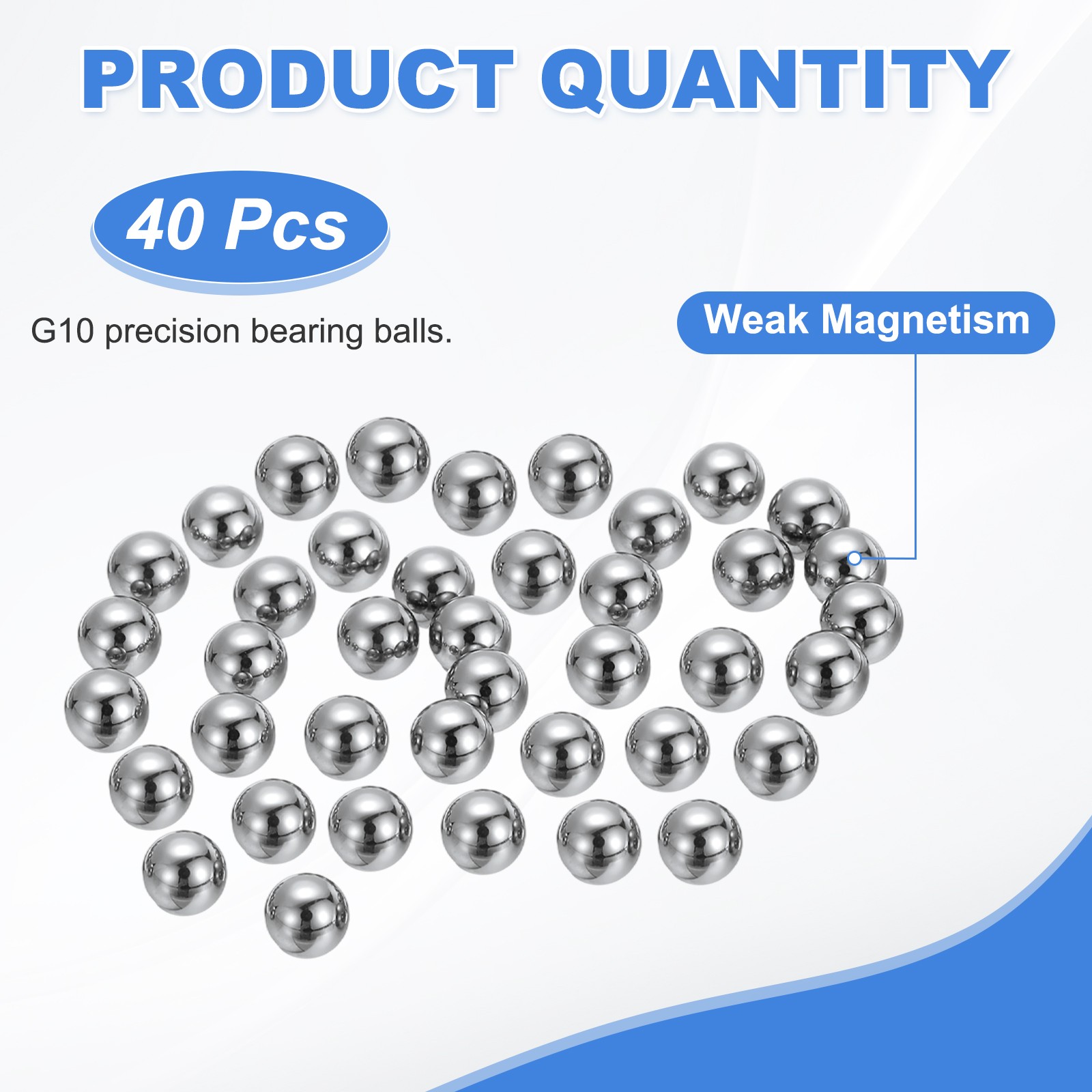 40Pcs Tungsten Carbide Bearing Balls G10 1.2mm Precision