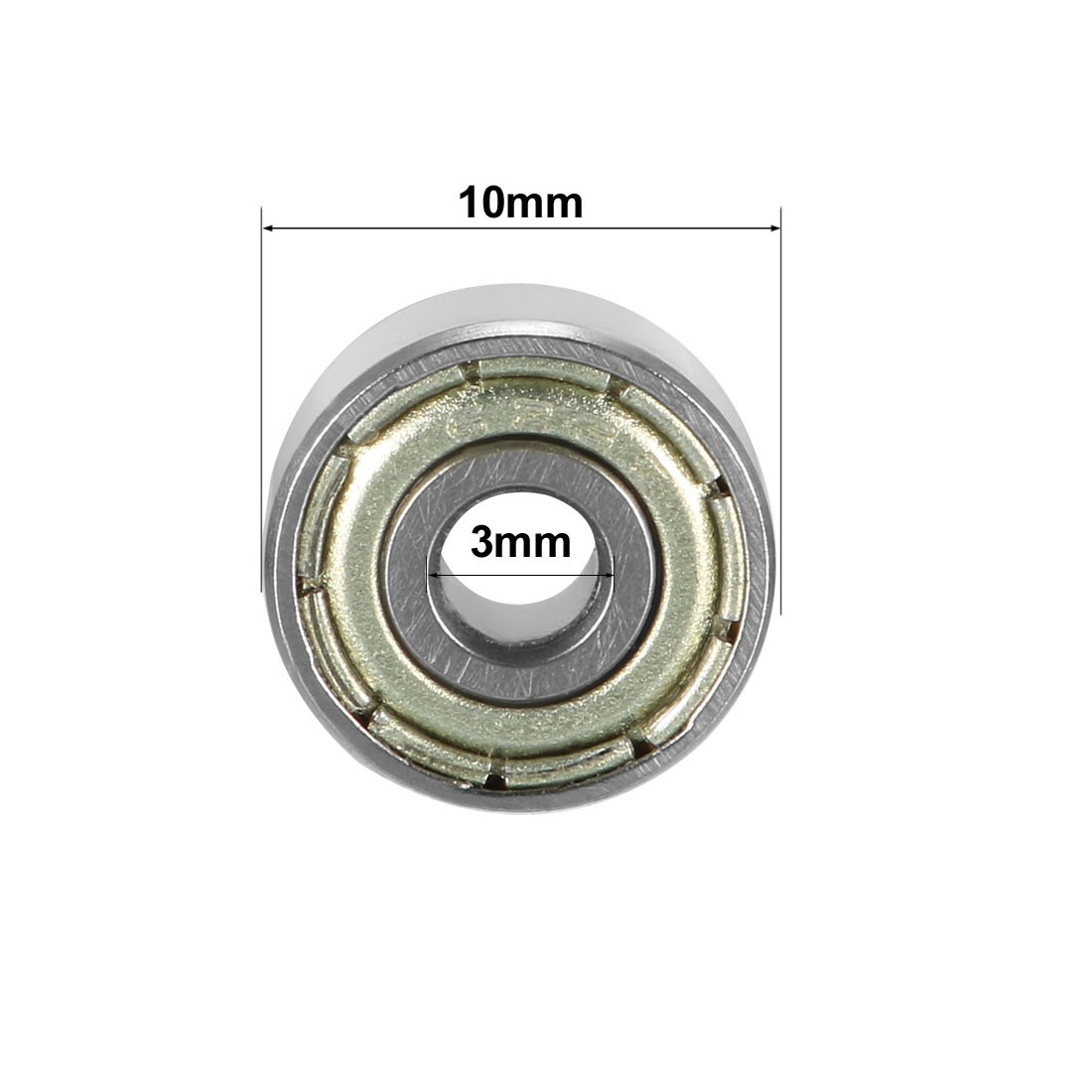 10pcs Deep Groove Ball Bearing 623ZZ Double Shield 3mmx10mmx4mm Chrome Steel