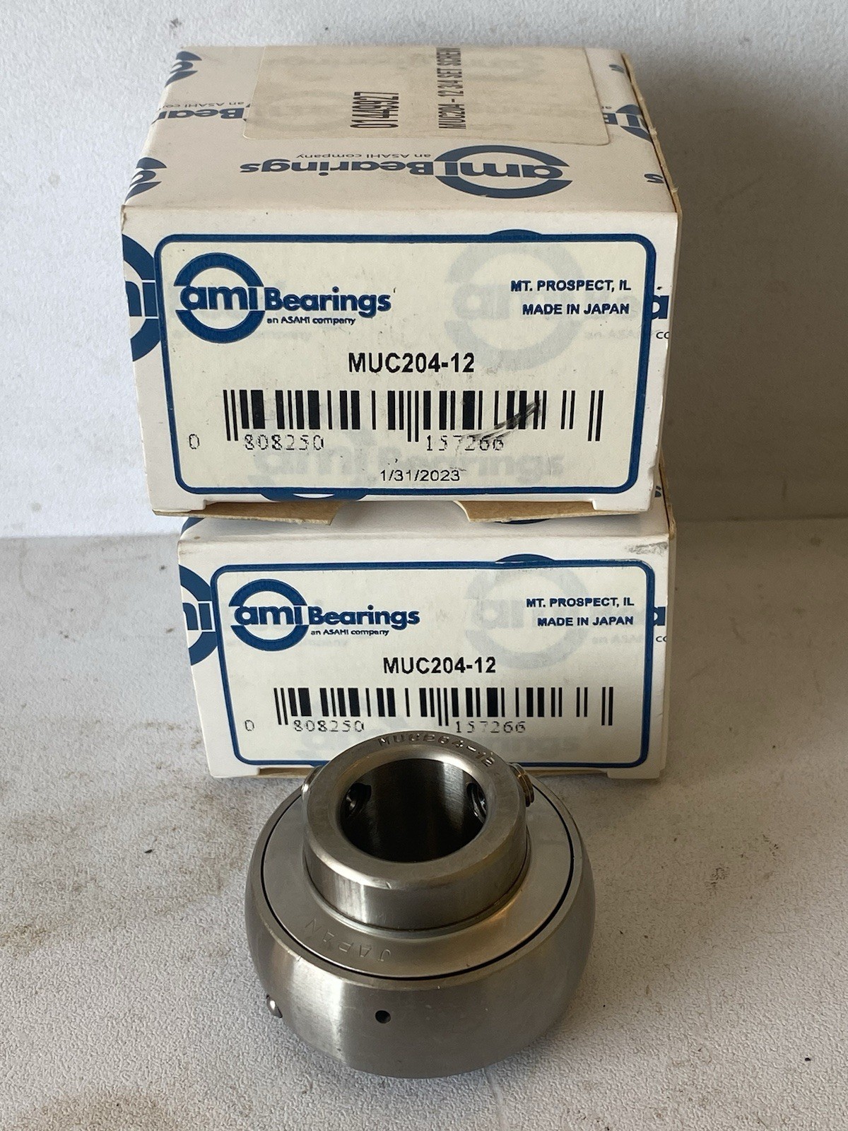 Lot Of 2 AMI MUC204-12 Insert Bearing Nib