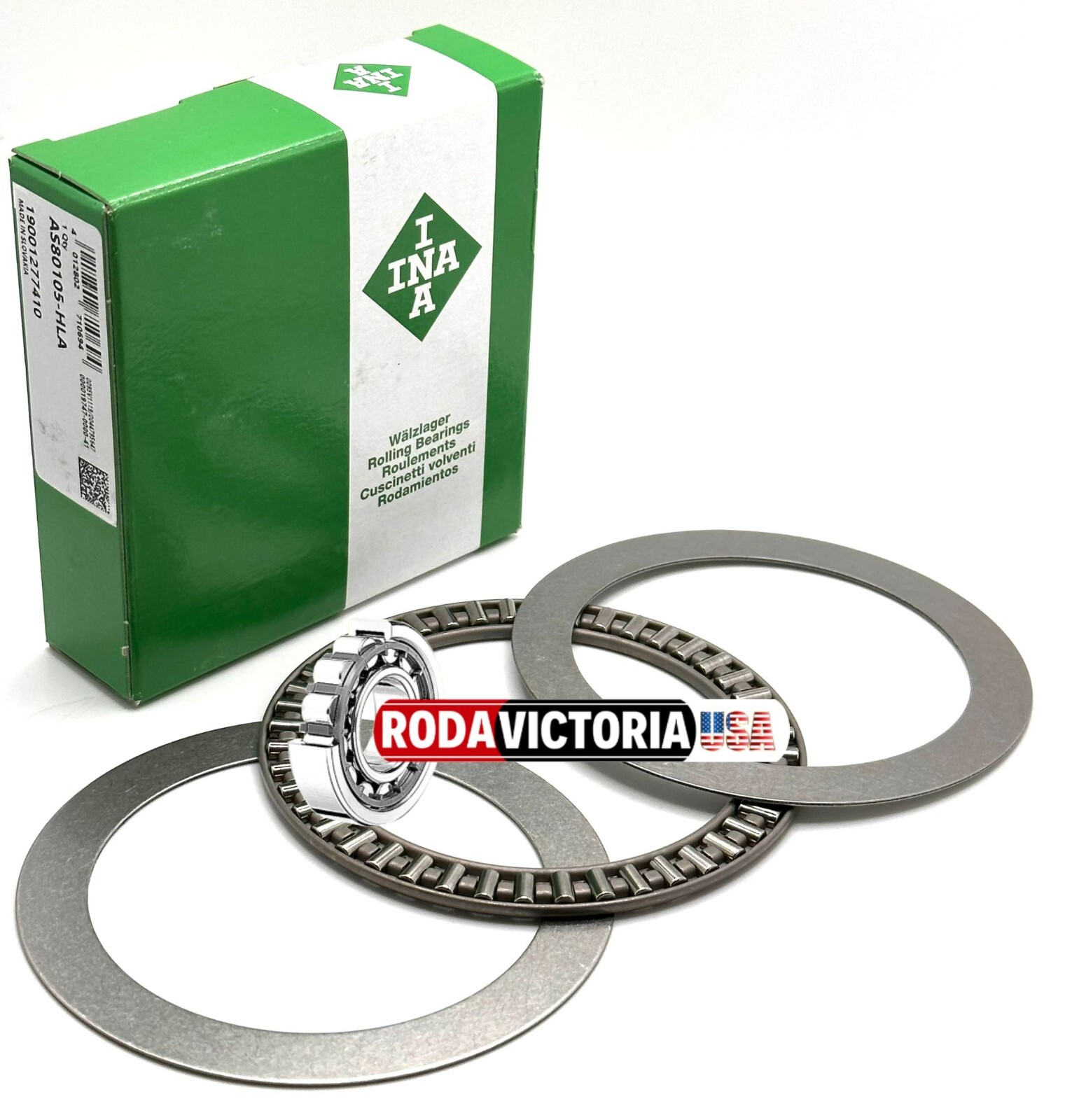 INA AXK80105 + AS80105 Needle Roller Thrust Bearing and Washers 80x105x6mm