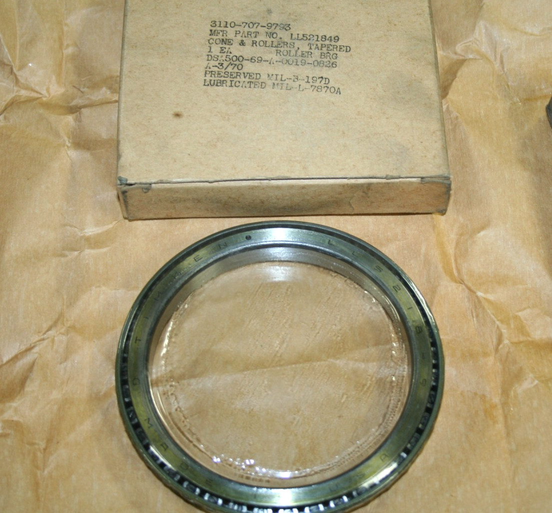 TIMKEN LL521849 Tapered Roller Bearing Cone, 4.2500 in Bore, 15.1 mm W – NEW –