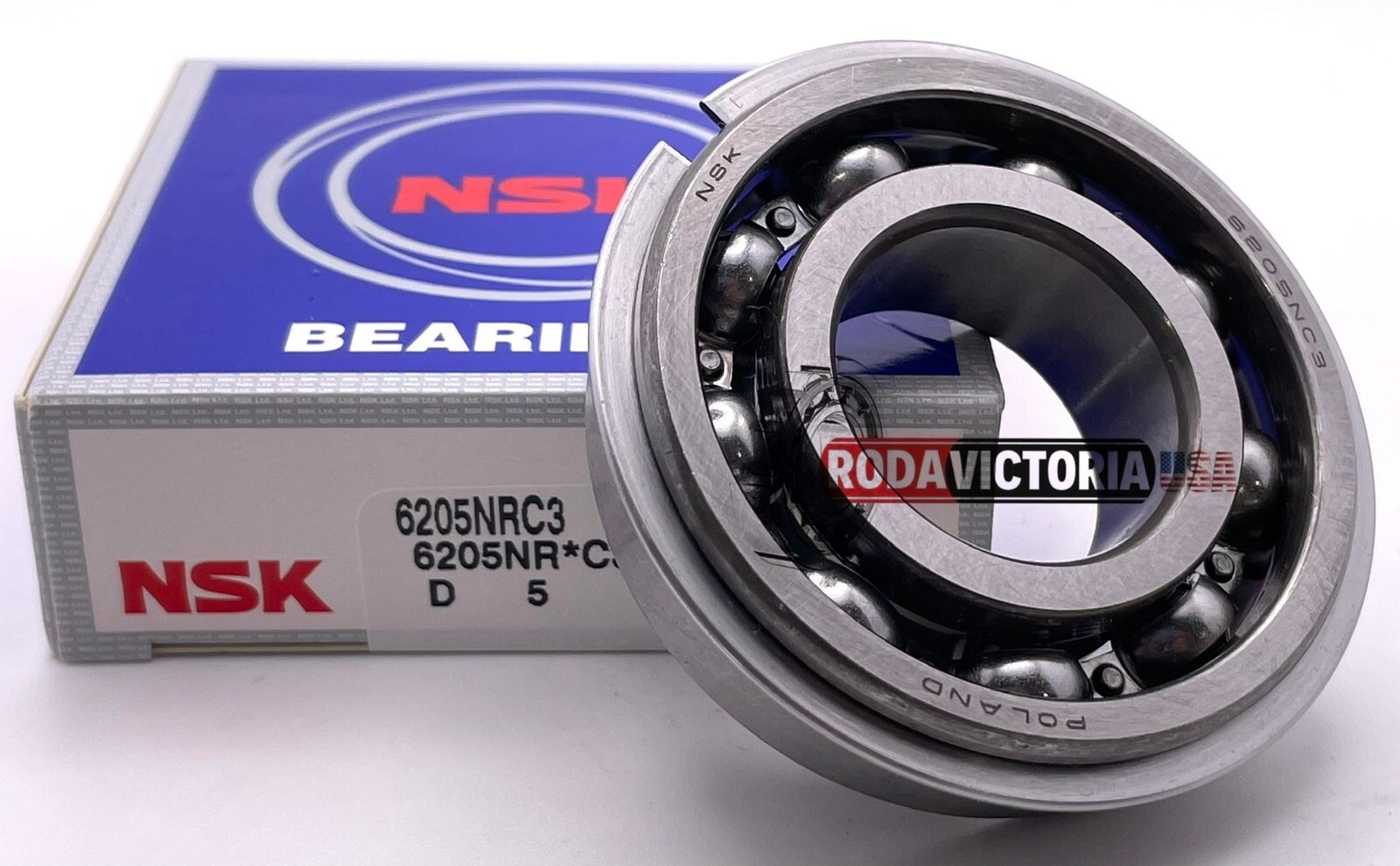 6205 NR C3 NSK Bearing Snap Ring Japan 25x52x15mm