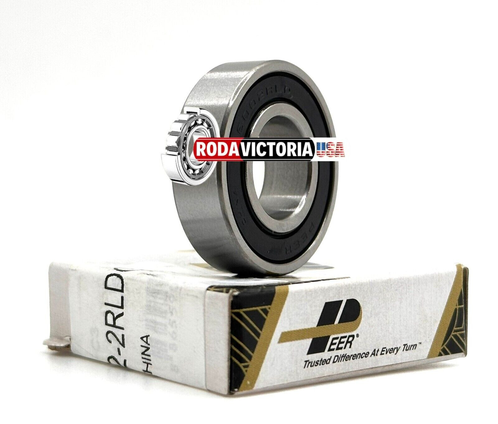 PEER 6002 2RS C3 DEEP GROOVE BALL BEARING, RUBBER SEALED 15x32x9mm