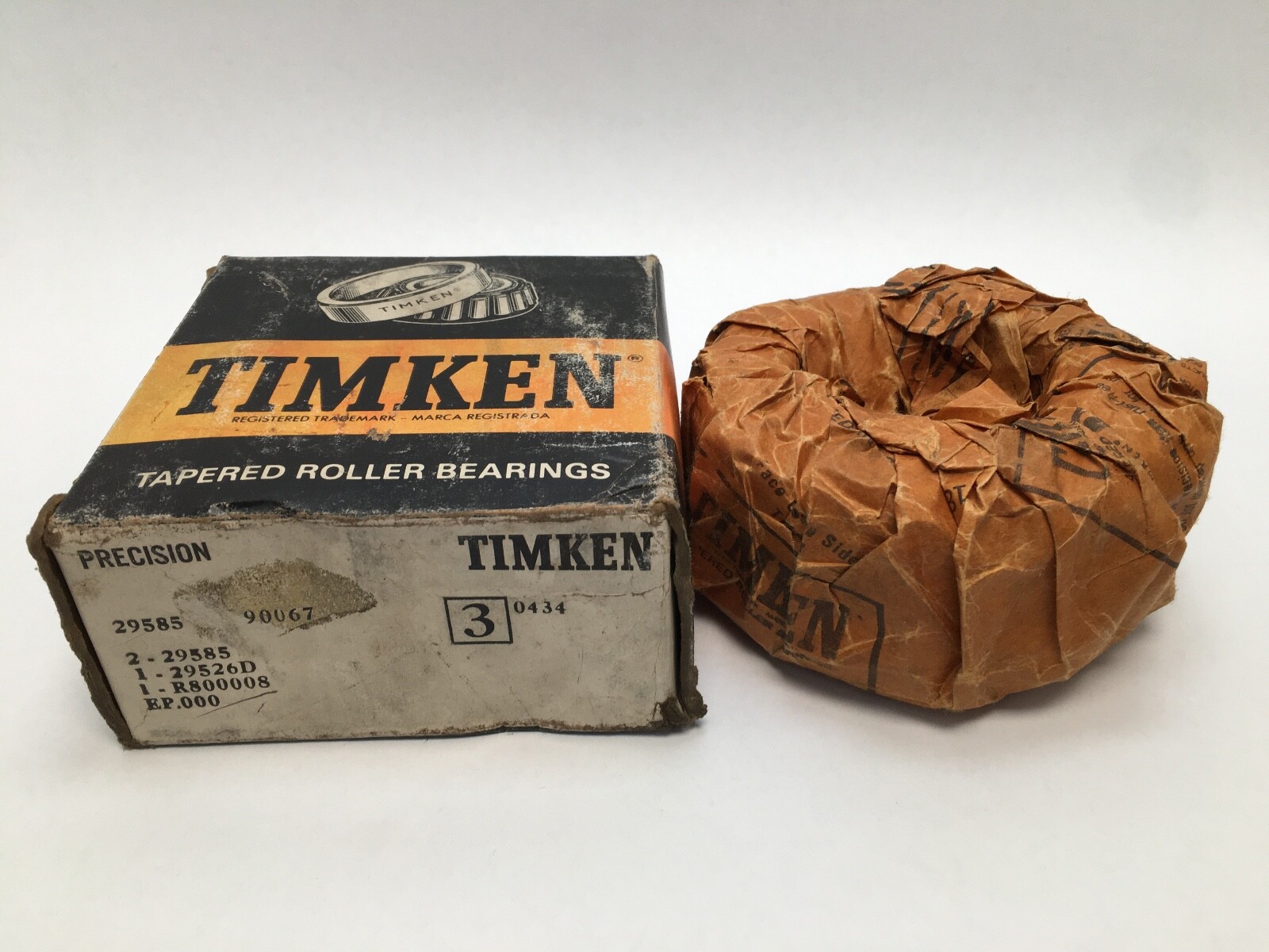Timken 29585-90067 Double Taper Bearing Cone & Cup 2-1/2″ ID 4-7/16″ OD USA
